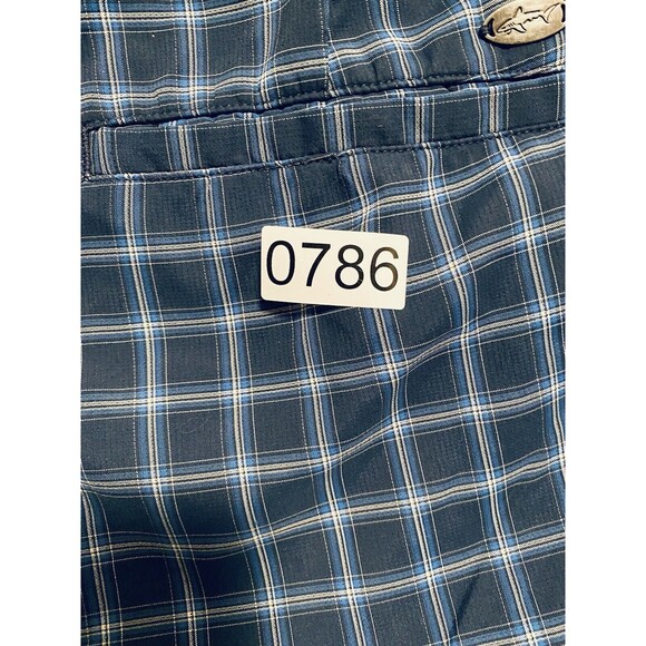 Greg Norman Golf Shorts Men's 34 Blue‎ Plaid 9.5 Inseam Casual Sport - Picture 9 of 9